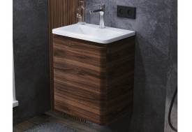 Тумба с раковиной Роберто 50 подвесная Орех Пекан шоколад