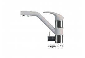Смеситель для кухни Дуо Polygran Серый 14