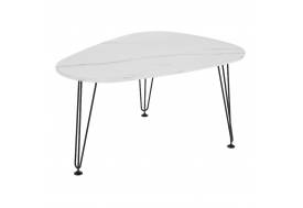 Стол журнальный Куба мрамор белый