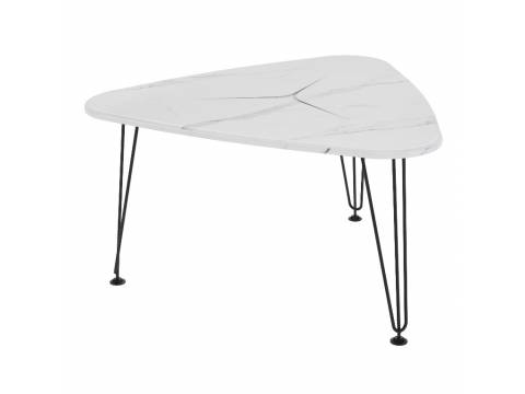 Стол журнальный Мальта мрамор белый