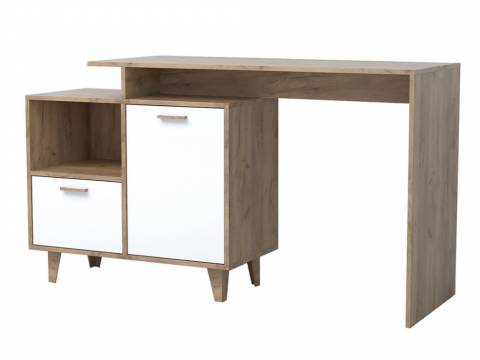 Стол письменный Эго Ст-2 белый глянец на ножках