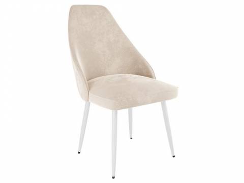 Стул Милан велюр пломбир ножки белые