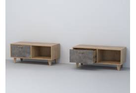 Тумба Эго Т-4 камень темный на ножках