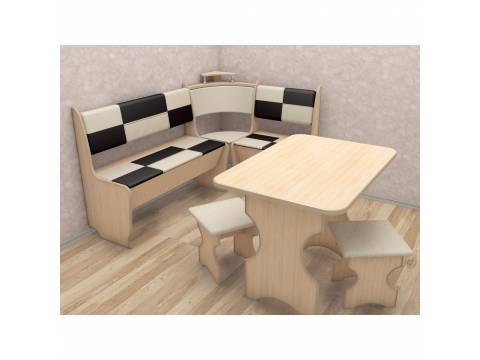 Кухонный уголок Домино дуб млечный