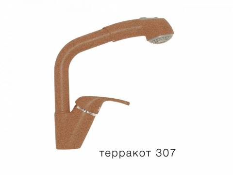 Смеситель для кухни Высокая лейка Polygran Терракот 307